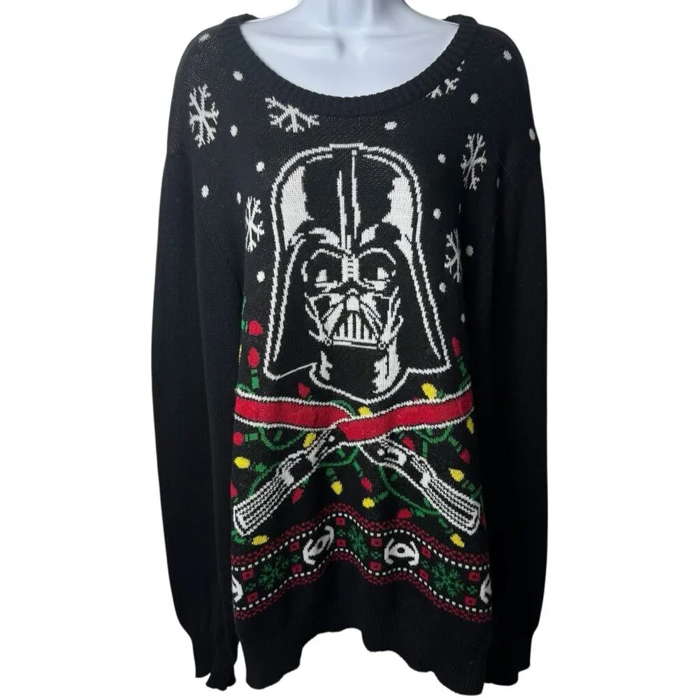 Star Wars Darth Vader Ugly Christmas‎ Sweater Holiday Funny Cozy Party XXL